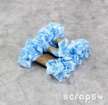 Атласная шебби лента 1,2 мм, небесный голубой, 2 метра, заказ от 2 шт,