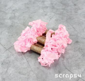 Атласная шебби лента 1,2 мм, Розовый Барби, 2 метра, заказ от 2 шт